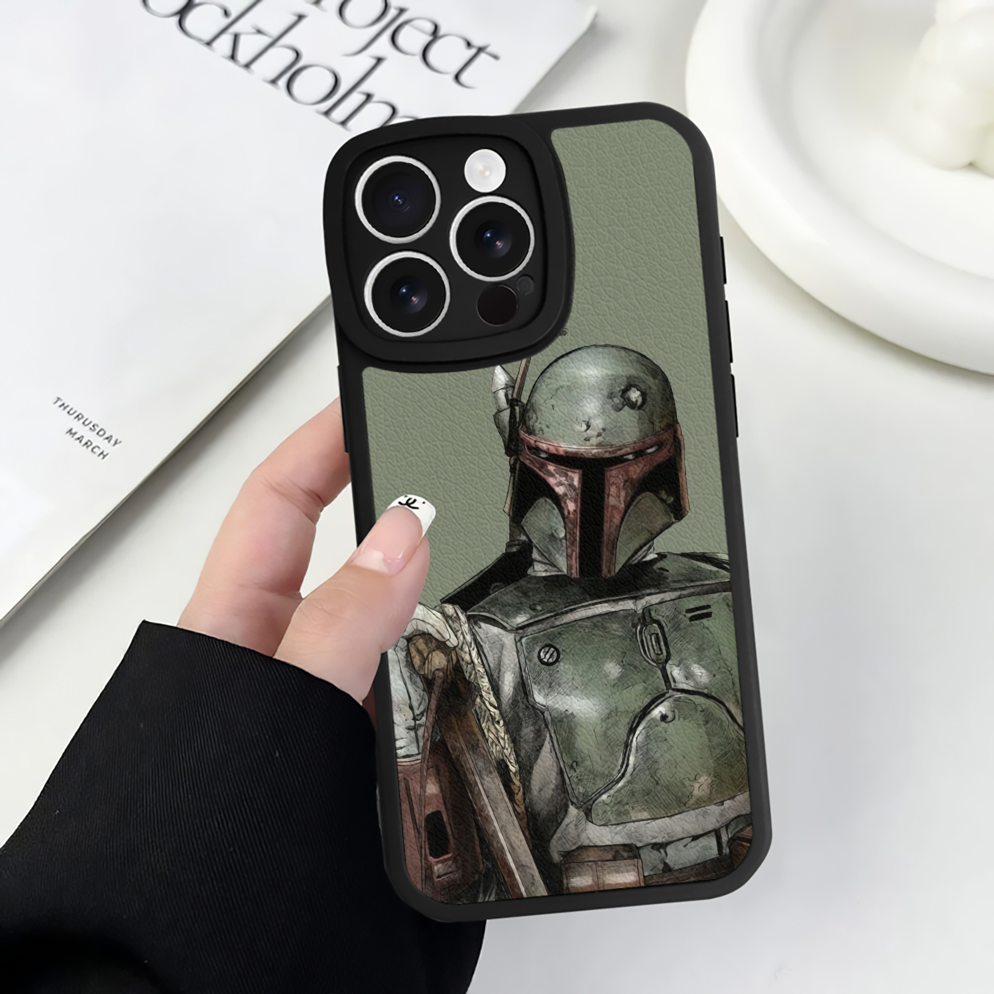 （画像用） スター・ウォーズ Star Wars 【iPhone 16シリーズ対応】シリコンスマホケース（レザー調） 材質：シリコン